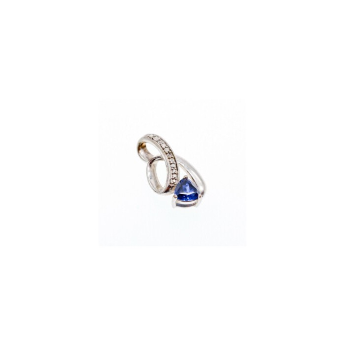 925 Sterling Silver London Blue Topaz Pendant