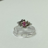 925 Sterling Silver Morganite & CZ Ring Size 6.5