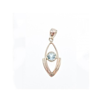 925 Sterling Silver Blue Spinel Pendant