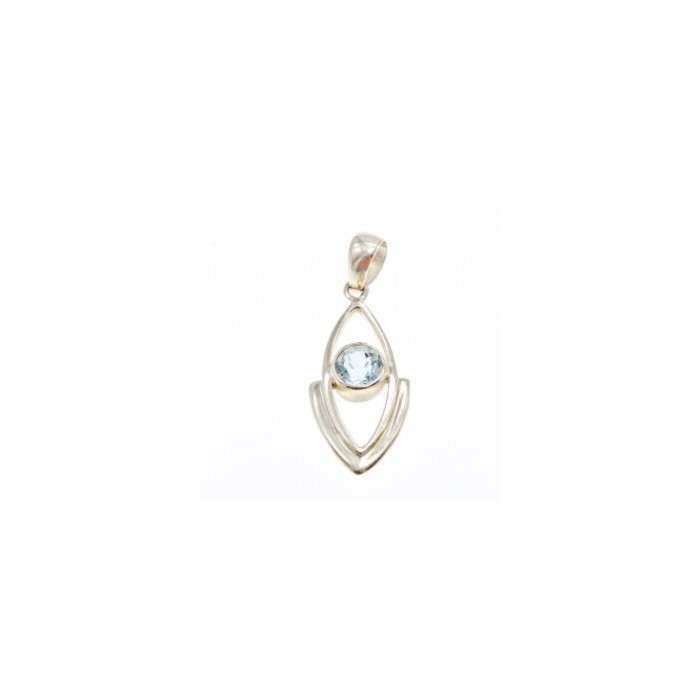 925 Sterling Silver Blue Spinel Pendant