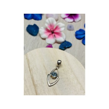 925 Sterling Silver Blue Spinel Pendant