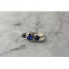 10K YELLOW GOLD LONDON BLUE TOPAZ & DIAMONDS RING SIZE 6.5