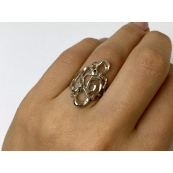 925 Sterling Silver Ring Size 6.5 Italy
