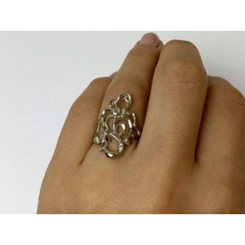 925 Sterling Silver Ring Size 6.5 Italy