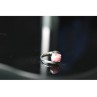 925 Sterling Silver Pink Agate Ring Size 6.5