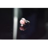 925 Sterling Silver Pink Agate Ring Size 6.5