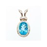 925 STERLING SILVER BLUE TOPAZ PENDANT