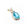 925 STERLING SILVER BLUE TOPAZ PENDANT