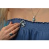 925 STERLING SILVER BLUE TOPAZ PENDANT