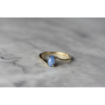 10K YELLOW GOLD STAR SAPPHIRE RING SIZE 5.5