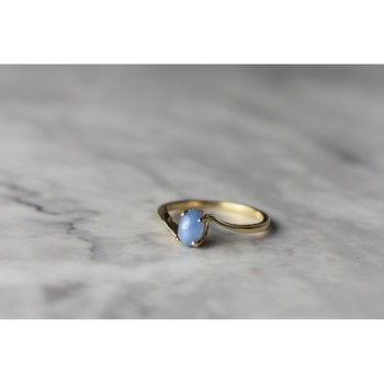 10K YELLOW GOLD STAR SAPPHIRE RING SIZE 5.5