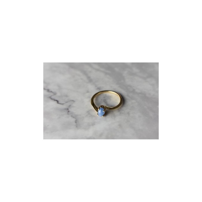 10K YELLOW GOLD STAR SAPPHIRE RING SIZE 5.5