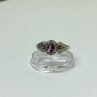 925 Sterling Silver Tourmalines Ring Size 8