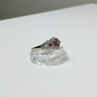 925 Sterling Silver Tourmalines Ring Size 8