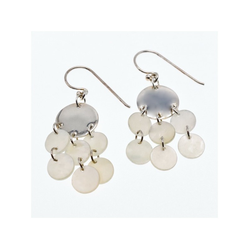 925 STERLING SILVER MOTHER OF PEARL EARRINGS