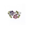 925 Sterling Silver Amethyst, Morganite, Peridot & CZ 