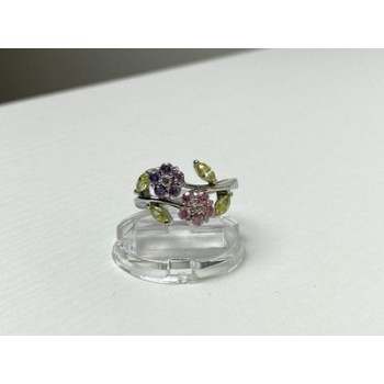 925 Sterling Silver Amethyst, Morganite, Peridot & CZ 