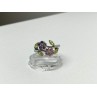925 Sterling Silver Amethyst, Morganite, Peridot & CZ 