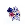 925 Sterling Silver Multicolor CZ Ring Size 6