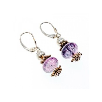925 Sterling Silver Amethyst Earrings