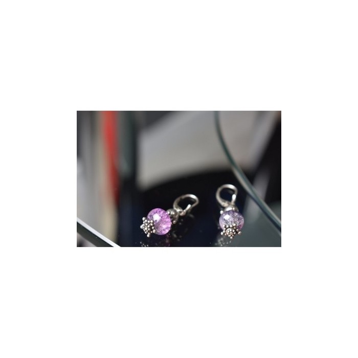 925 Sterling Silver Amethyst Earrings