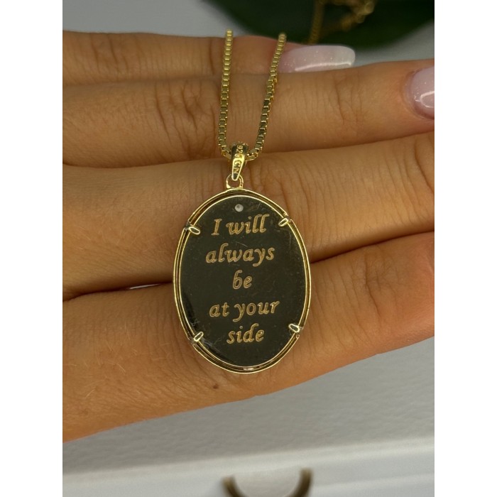 925 Sterling Silver Gold Plated Angel Cz Necklace Length 19.5 inch