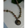 Vintage 925 Sterling Silver Unakite Necklace Length 17 inch