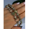 Vintage 925 Sterling Silver Unakite Necklace Length 17 inch