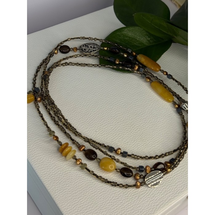 Silpada 925 Sterling Silver Serpentine Boho Necklace Length 60 inch