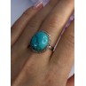 Vintage 925 Sterling Silver Turquoise Ring Size-Able