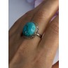 Vintage 925 Sterling Silver Turquoise Ring Size-Able