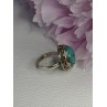 Vintage 925 Sterling Silver Turquoise Ring Size-Able