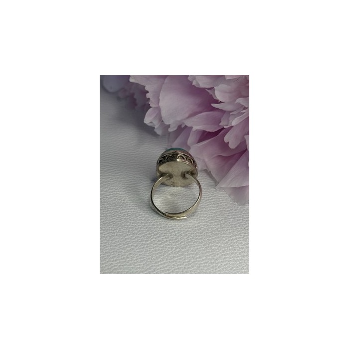 Vintage 925 Sterling Silver Turquoise Ring Size-Able