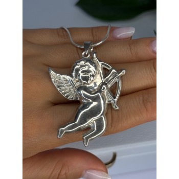 Elegant Vintage 925 Sterling Silver Onyx & Marcasite Necklace Length 16.5 inch