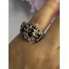Vintage 925 Sterling Silver Garnet & Beryl Ring Size 5