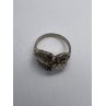 925 Sterling Silver Sapphire Ring Size 4.5
