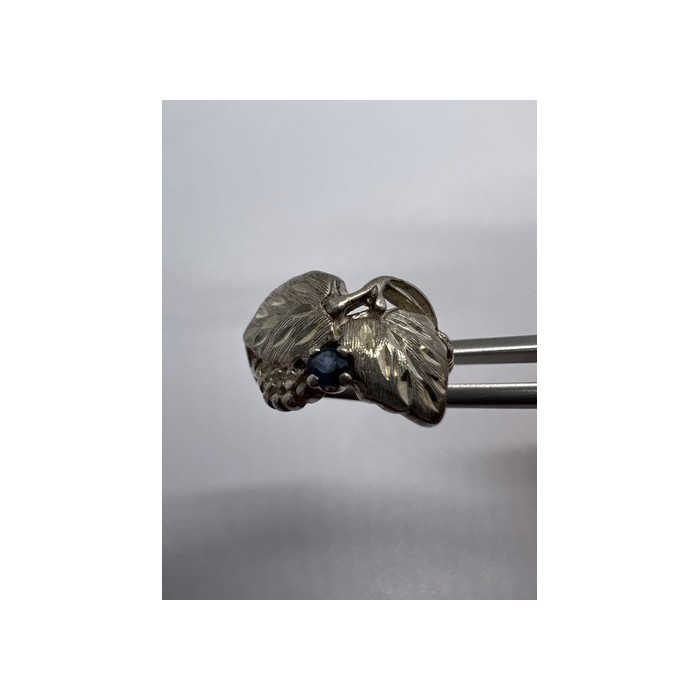 925 Sterling Silver Sapphire Ring Size 4.5