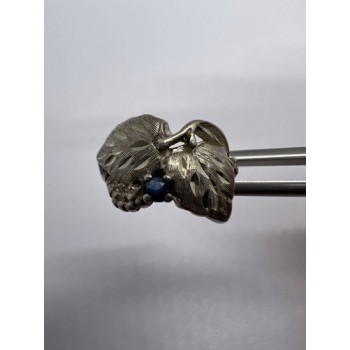 925 Sterling Silver Sapphire Ring Size 4.5