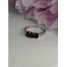 925 Sterling Silver Garnet Ring Size 8