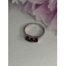 925 Sterling Silver Garnet Ring Size 8