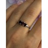 925 Sterling Silver Garnet Ring Size 8