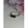 925 Sterling Silver Garnet Ring Size 8