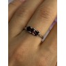 925 Sterling Silver Garnet Ring Size 8