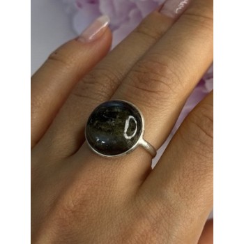 Vintage 925 Sterling Silver Labradorite Ring Size 7