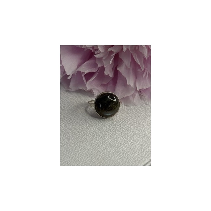 Vintage 925 Sterling Silver Labradorite Ring Size 7