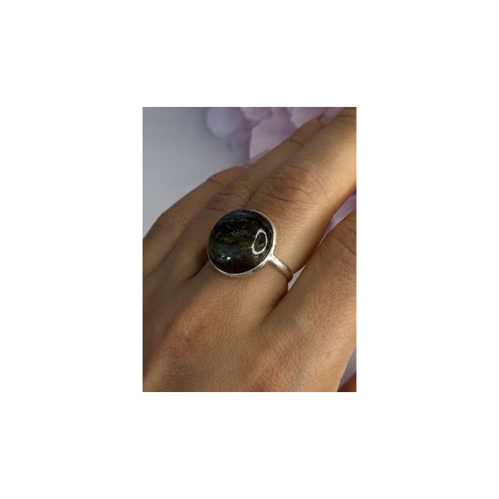 Vintage 925 Sterling Silver Labradorite Ring Size 7