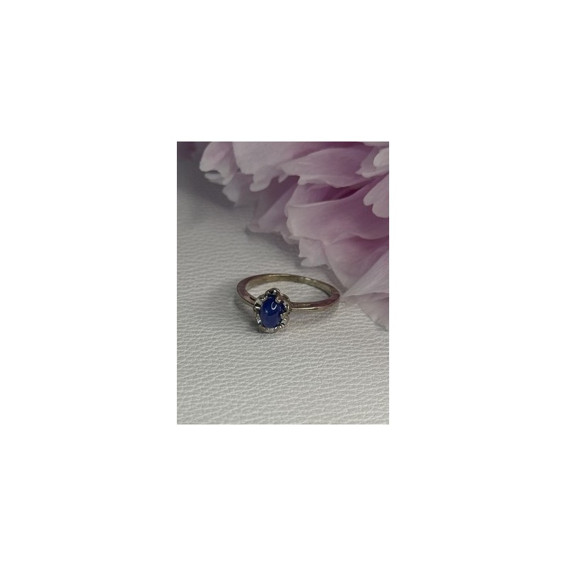 925 Sterling Silver Star Sapphire Ring Size 6.5