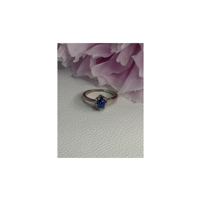925 Sterling Silver Star Sapphire Ring Size 6.5