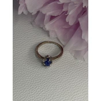 925 Sterling Silver Star Sapphire Ring Size 6.5
