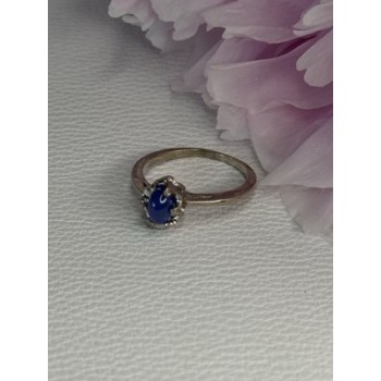 925 Sterling Silver Star Sapphire Ring Size 6.5